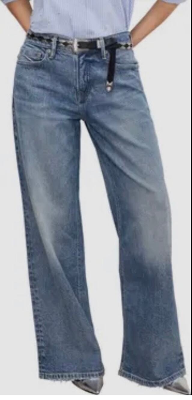 Good American Good Ease Wide Leg Jeans SZ 8/29